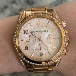 MK Women’s Chronograph Blair Rose Gold-Tone Watch